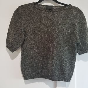 NWOT alice in the eve gold/black cable knit top